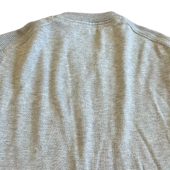 Ted Baker London Grey Pullover Sweater Stretch Ribbed Trim Crew Neck Size Large - Picture 8 of 12